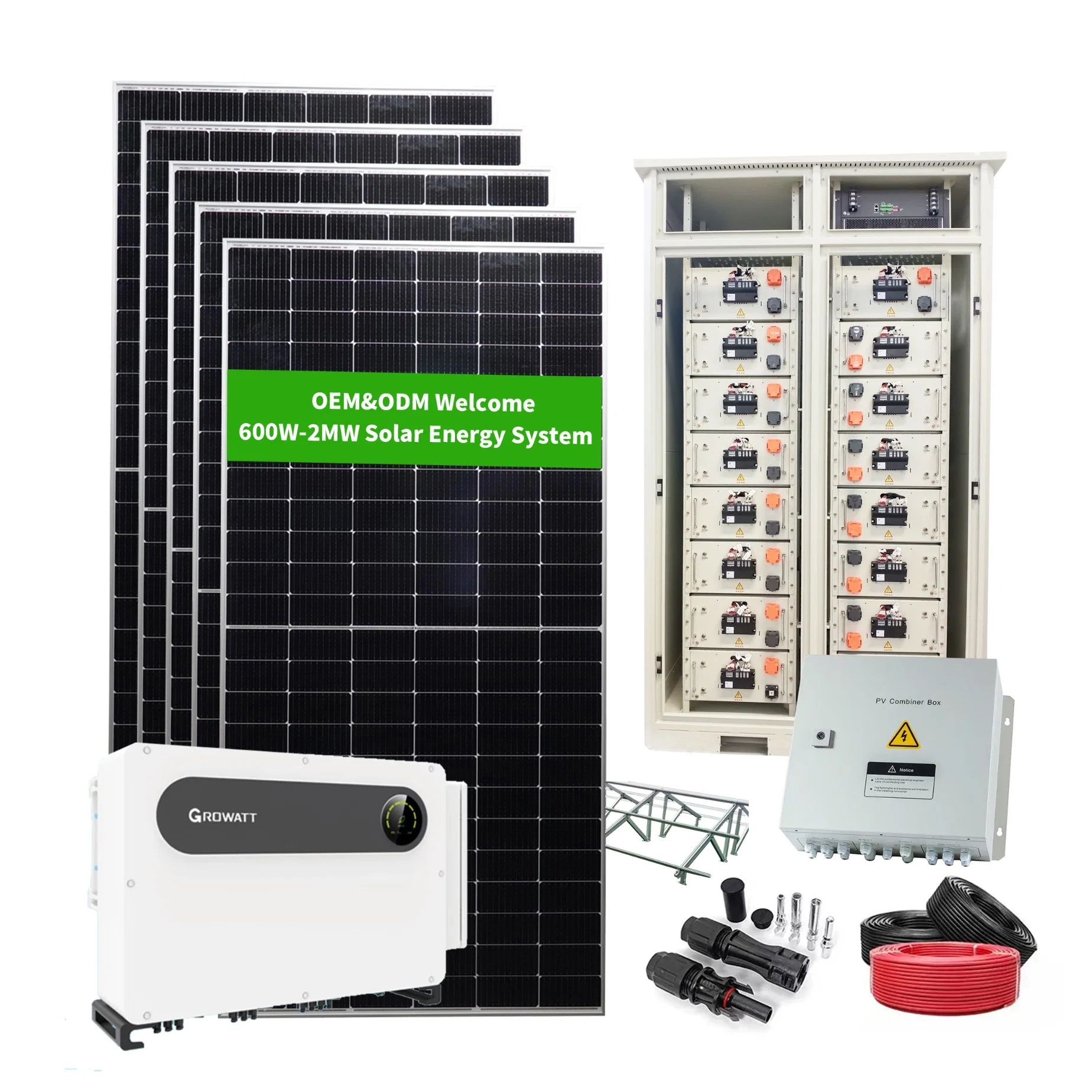 Uso Comercial e Industrial sistema de Panel Solar Inverter Híbrido 100kw Energía de almacenamiento de energía