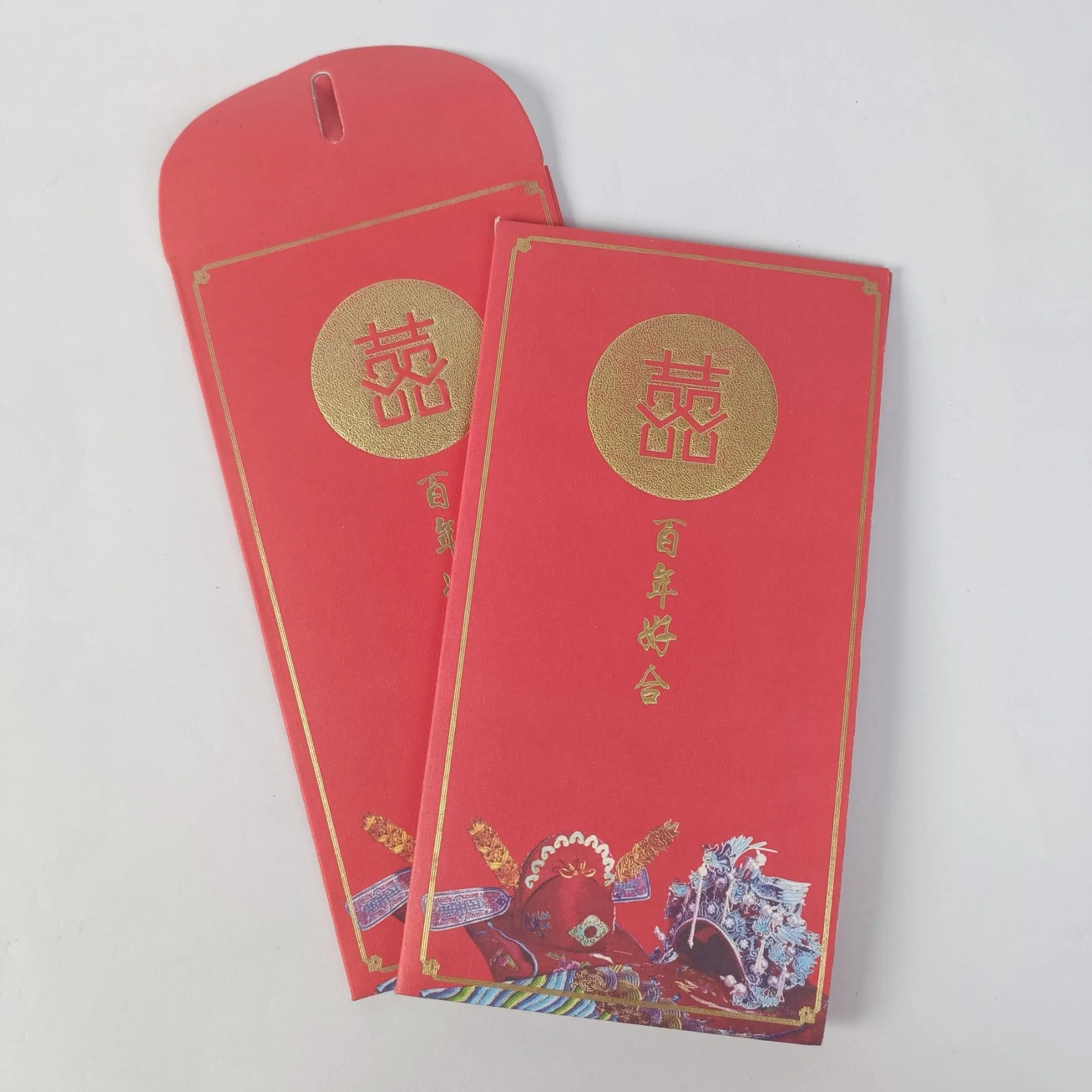 Fashion Cover Factory Custom logo Printing Chinese Wedding Invitation Envelope (Envelope de convite para casamento chinês)