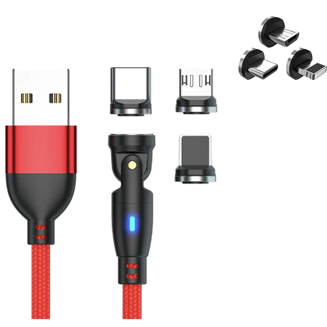 Cable de carga magnético rápido cable magnético USB para teléfono móvil