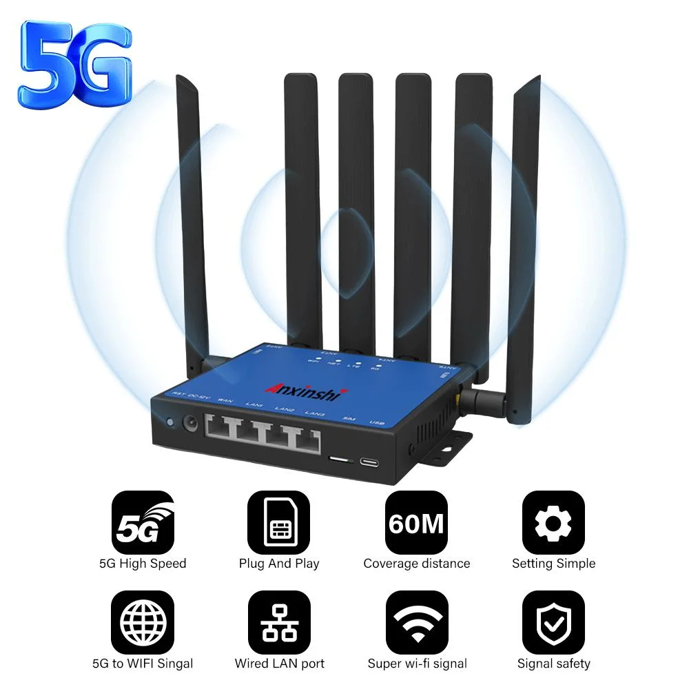 Downlink Rate 400 Mbps Uplink Rate 150 Mbps Dual LAN Port Wireless 5g Router for Camera