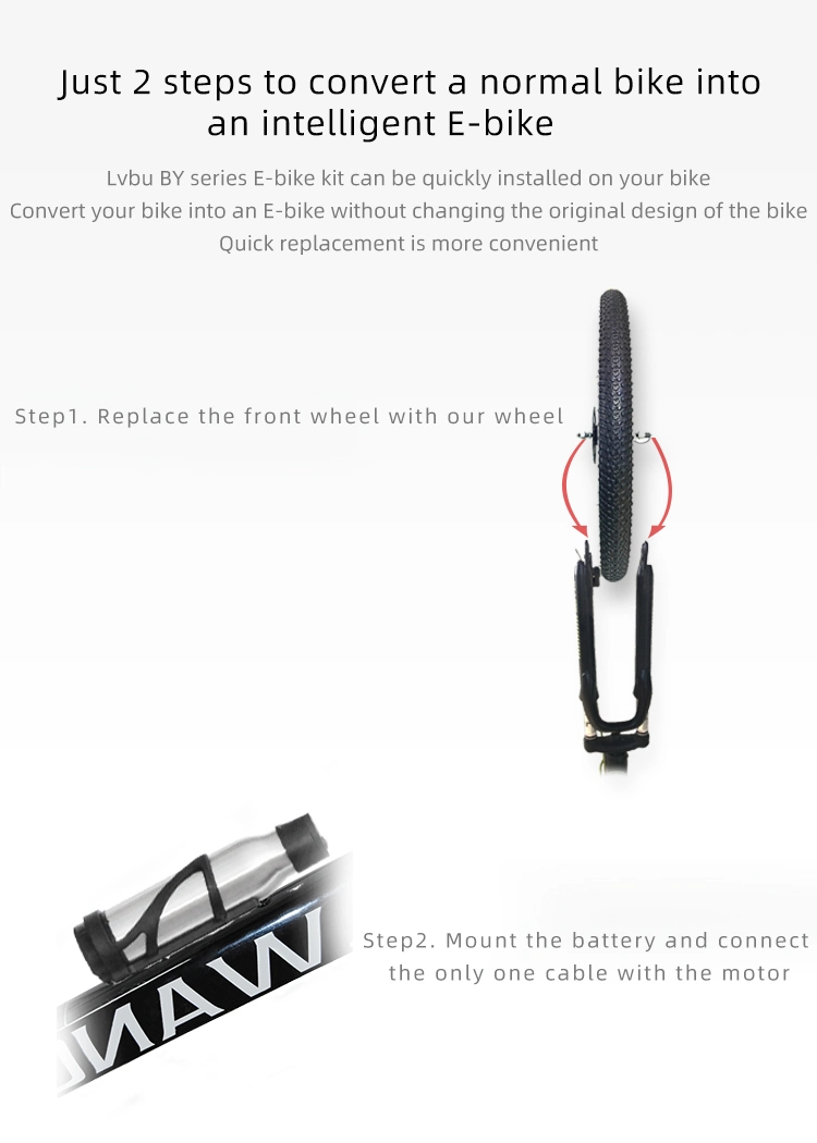 Front Electric Bike Kit Lvbu Rad By20V 700c Zoll 36V 250W 250W Wireless