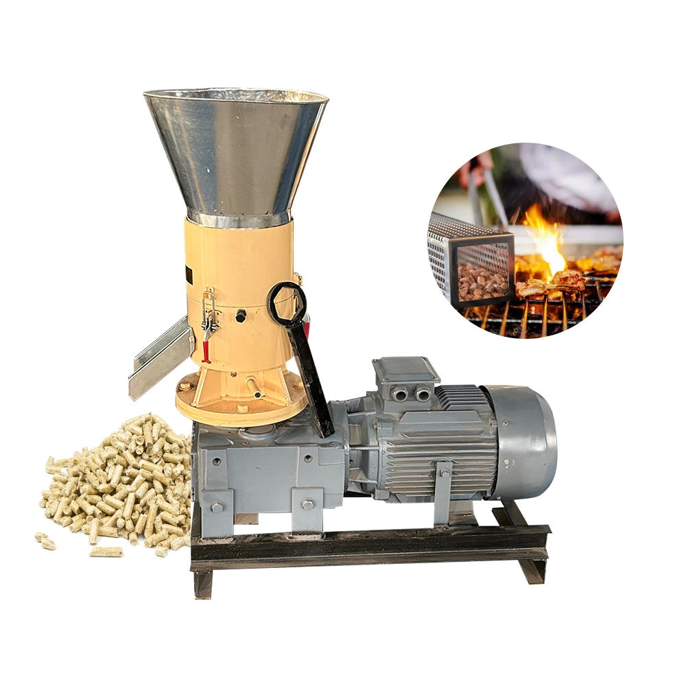 100-300kg/H máquina de fabricación de pellets de madera arroz Huk Sawdust Granulador biomasa Máquina de molino de combustible con CE