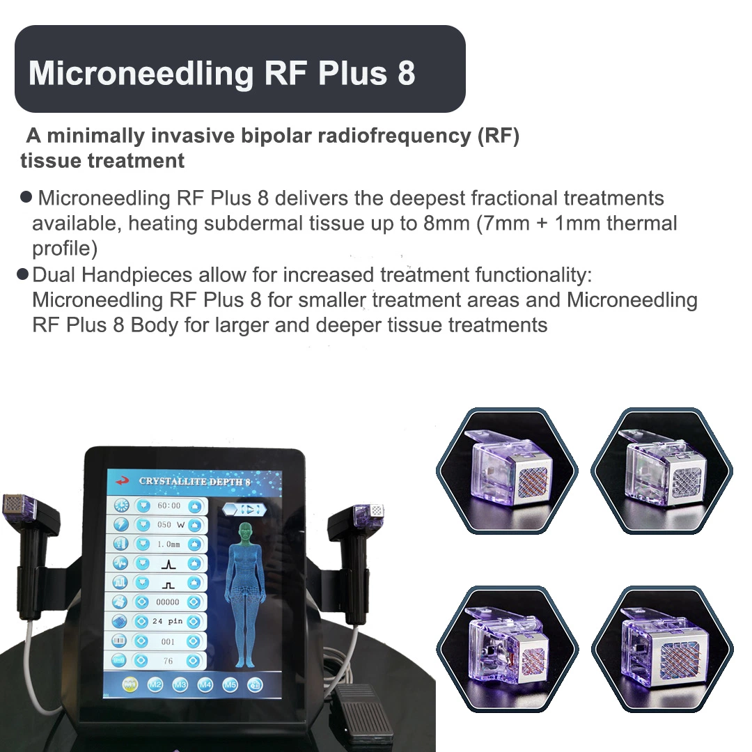 موربيوس 8 آلة ميكرونيدلينج Fractional RF لإزالة وراينكل