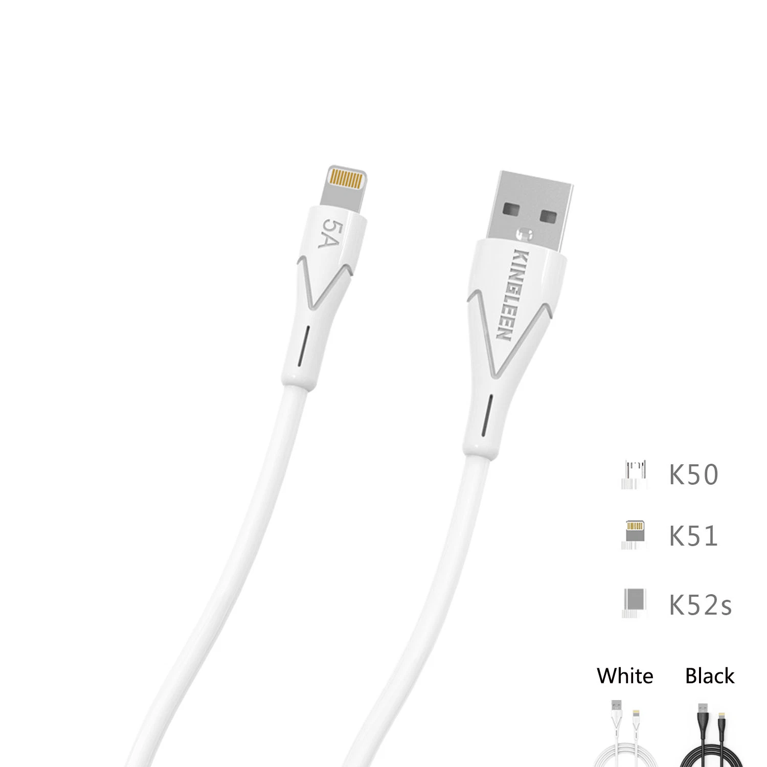 Kingleen 5A Fast Charging Lightning USB Cable Connector Data Transfer Cable