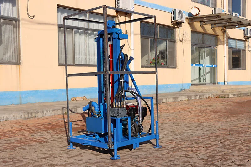 22HP Small Portable Diesel Trailer Mounted Rock Core Borehole Drill Machine 150m Hydraulic Rotary Mine Hole Deep Water Bore Well Drilling Rig