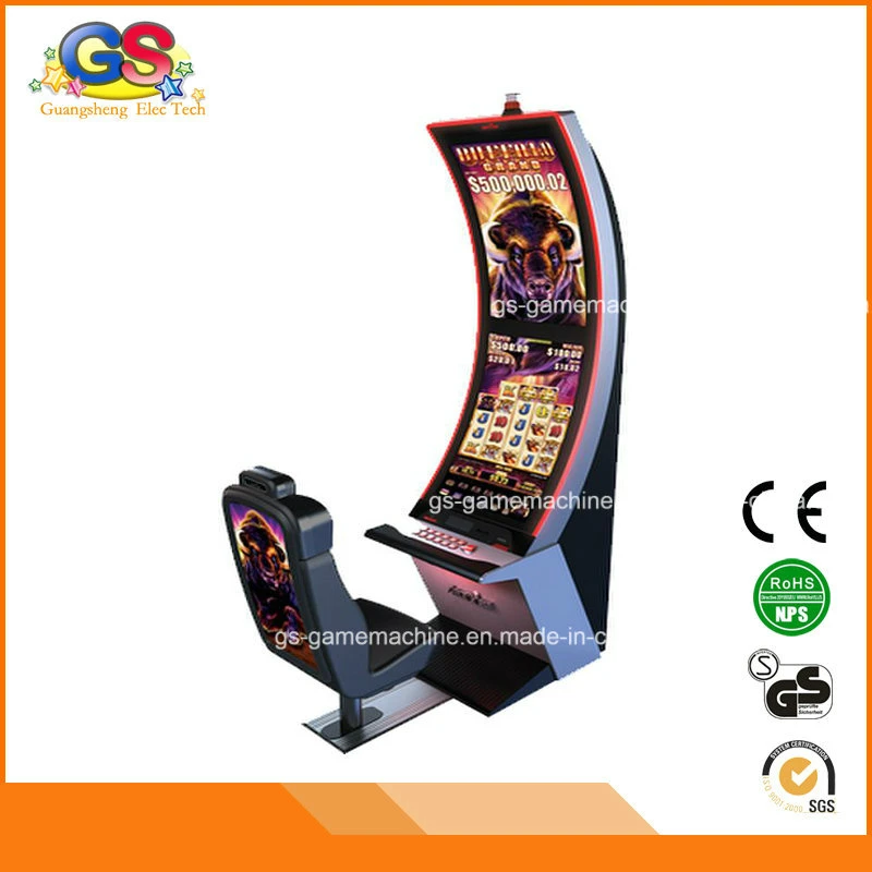 Sales Bent Screen Coin Operated Gambling Casino Slot Game Machine