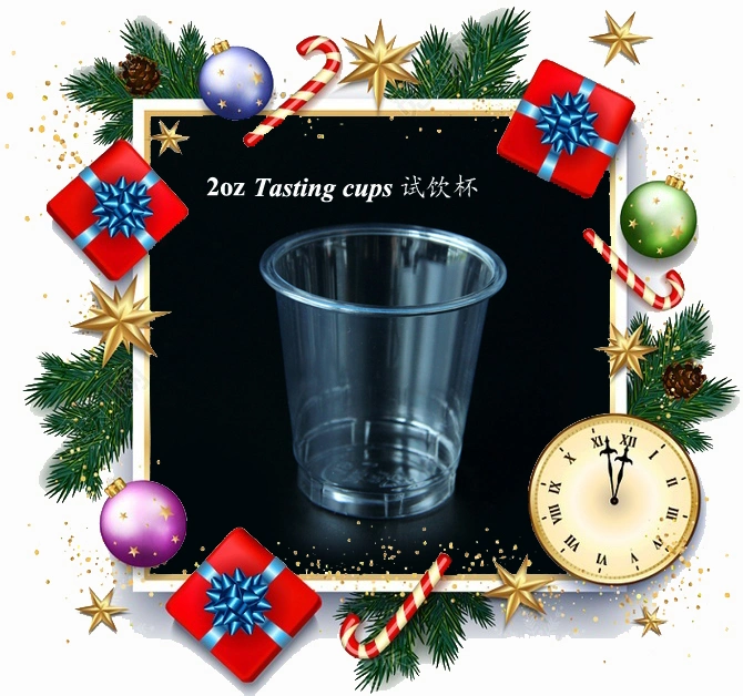 Christmas Pre-Sale 2oz Mini Plastic Cup Tasting Cup for Drinks