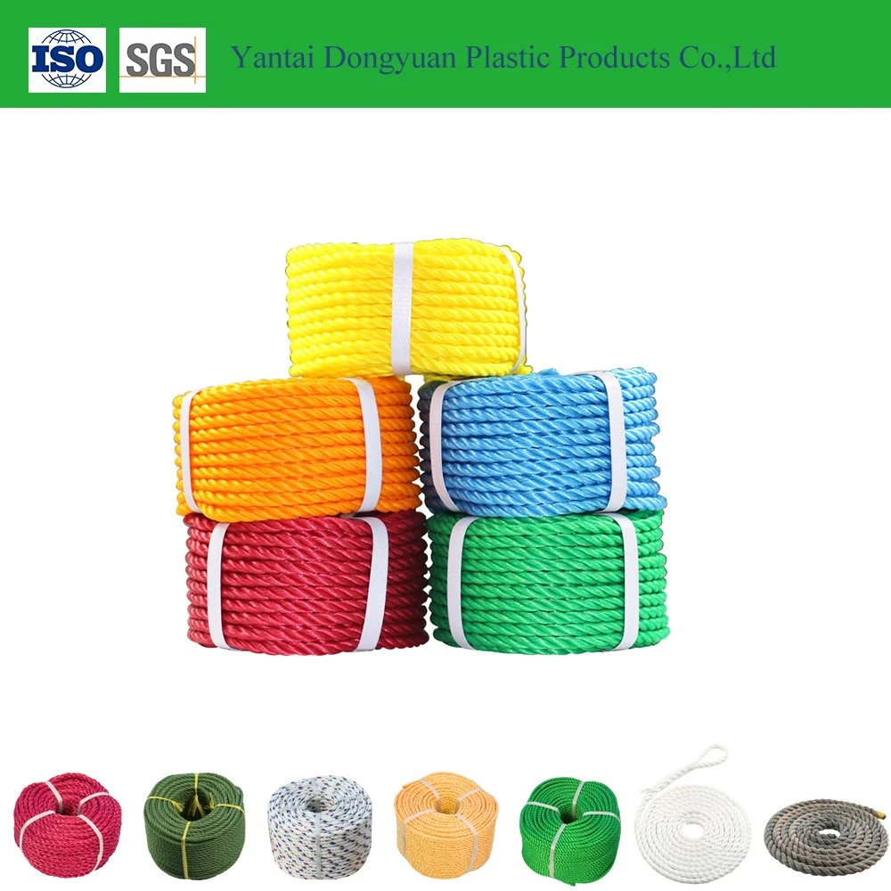 Wholesale/Supplier Supplier High Strength 3 Strands Plastic Twisted PE Fishing Ropes