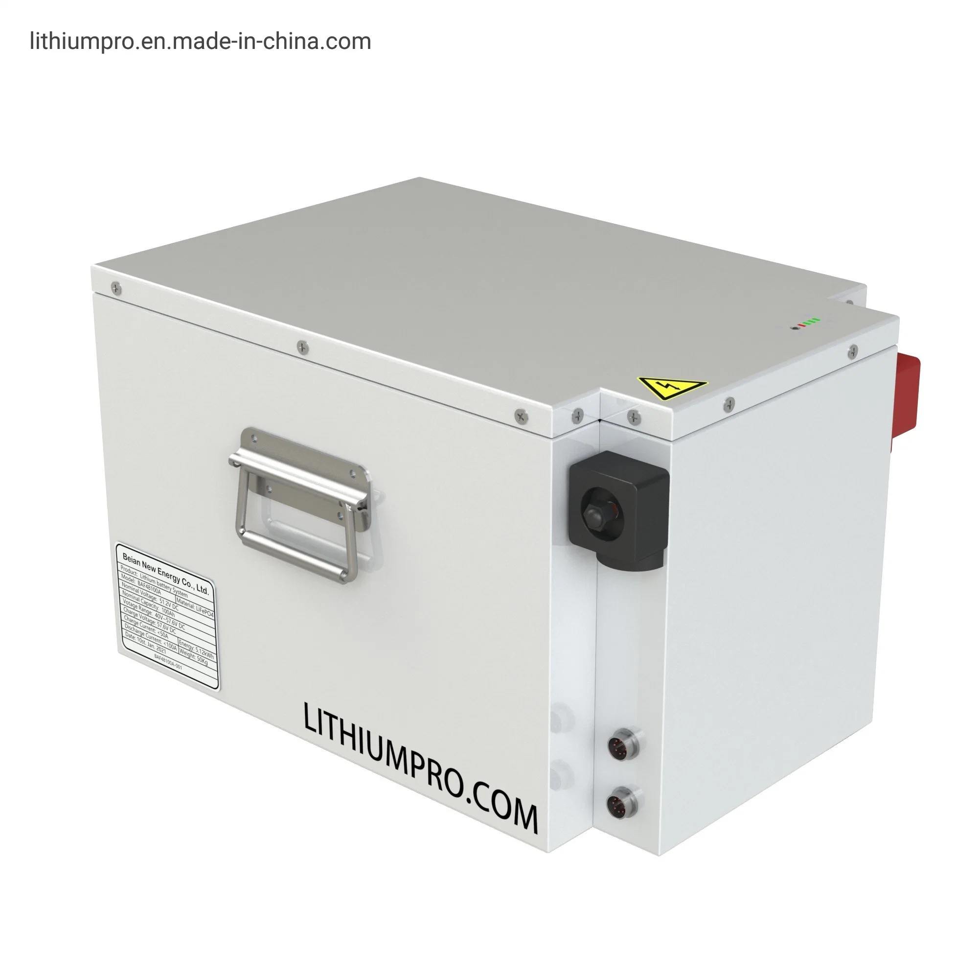 Bateria de iões de lítio de 48V100ah com sistema de monitorização da bateria (BMS) inteligente para ESS, estação de alimentação, veículo elétrico (EV) pequeno