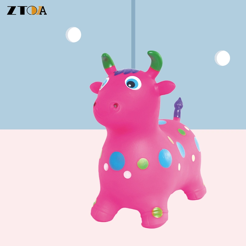 PVC Inflatable Animal Jump Toy Fix Color Cow Customized Animal