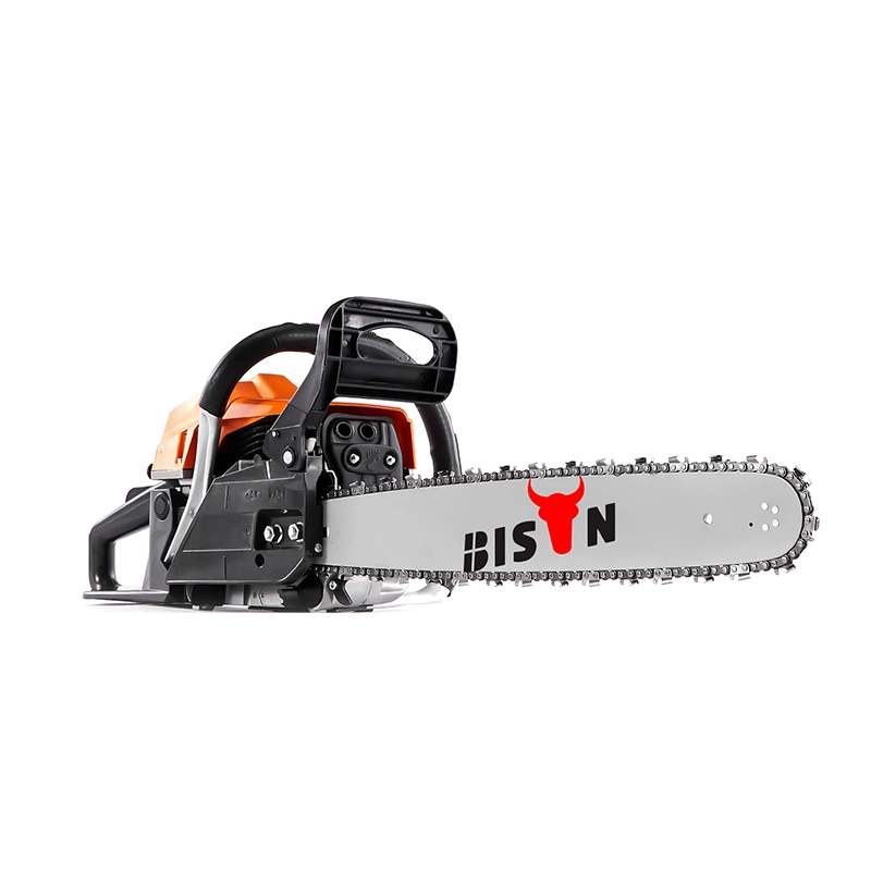 Bison China 2.5kw 58cc 5800 Portable Gasoline Chainsaw Machine Cutting Wood Petrol Gasoline Chainsaw