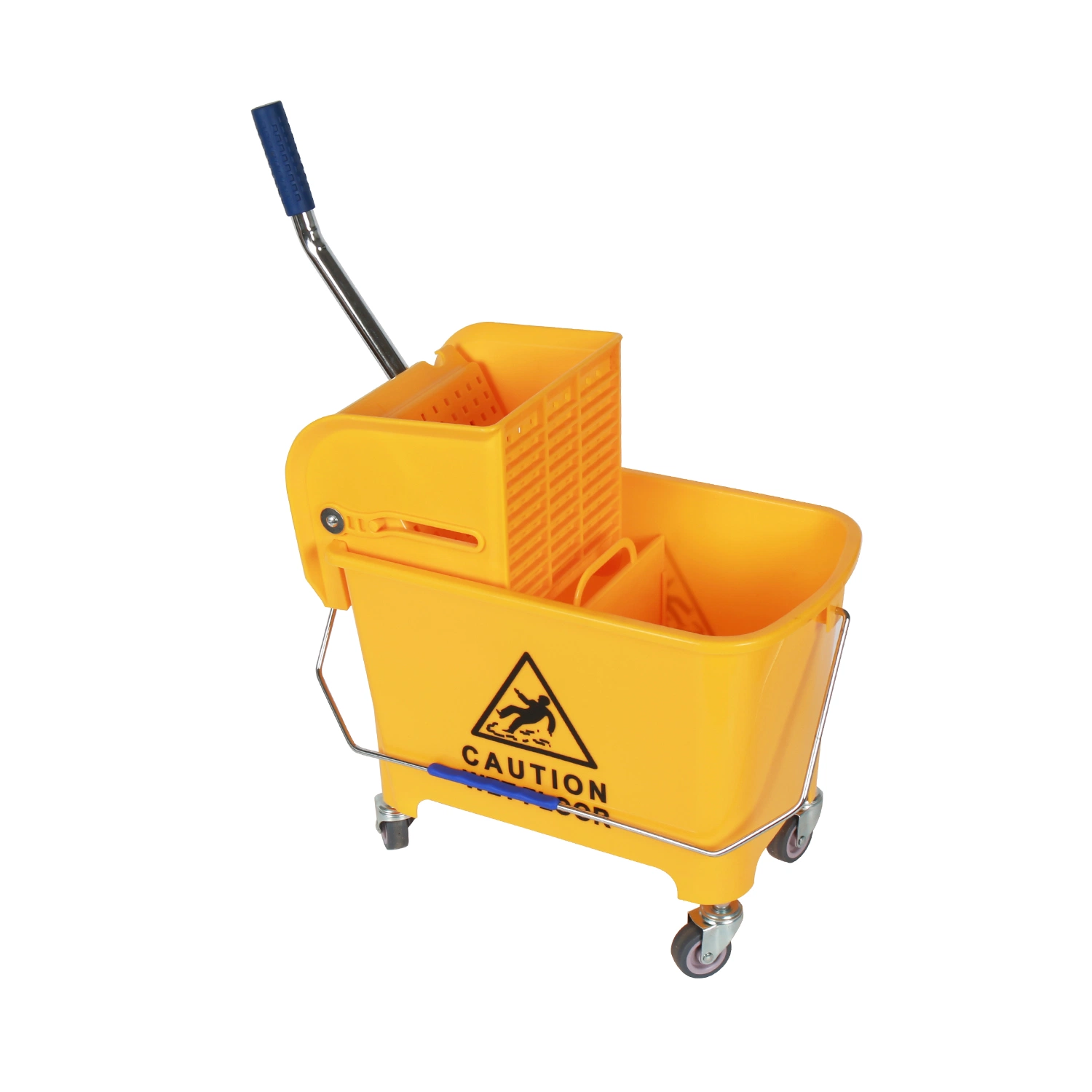 20L Plastic Cleaning Mop Bucket Cleaning Trolley Wringer Trolley