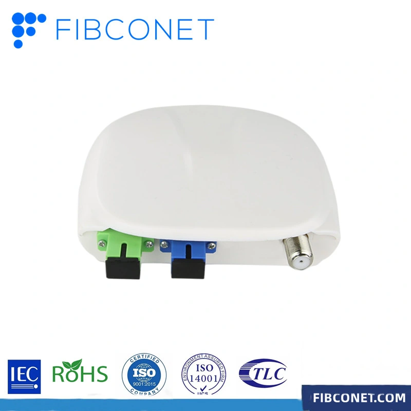 Récepteur fibre optique/optique CATV intérieur FTTH avec AGC et WDM