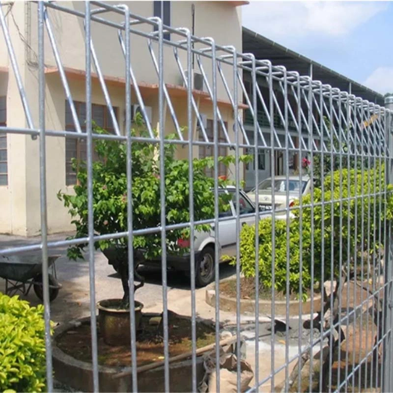 Black PVC Coated Welded Double Wire Mesh Fence / Galvanized 2D Panel Fence