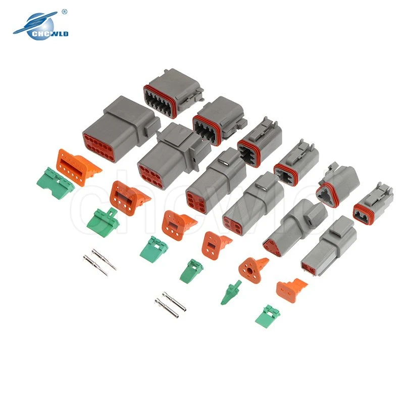 High Quanlity Dt Series Auto Waterproof Dt04-2p 3p 4p 6p 8p 12p Dt04-2s 3s 4s 6s 8s 12s Deutsch Automotive Connector