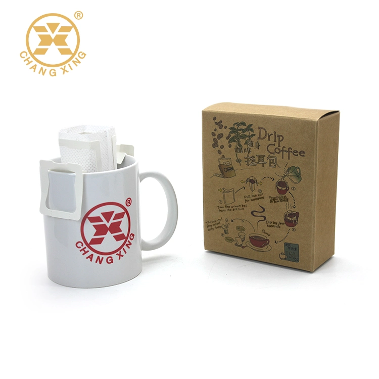 Eco Thin Foldable cartón cartón Caja de regalo de té pequeño Paquete de bolsitas de café seco caja de cartón