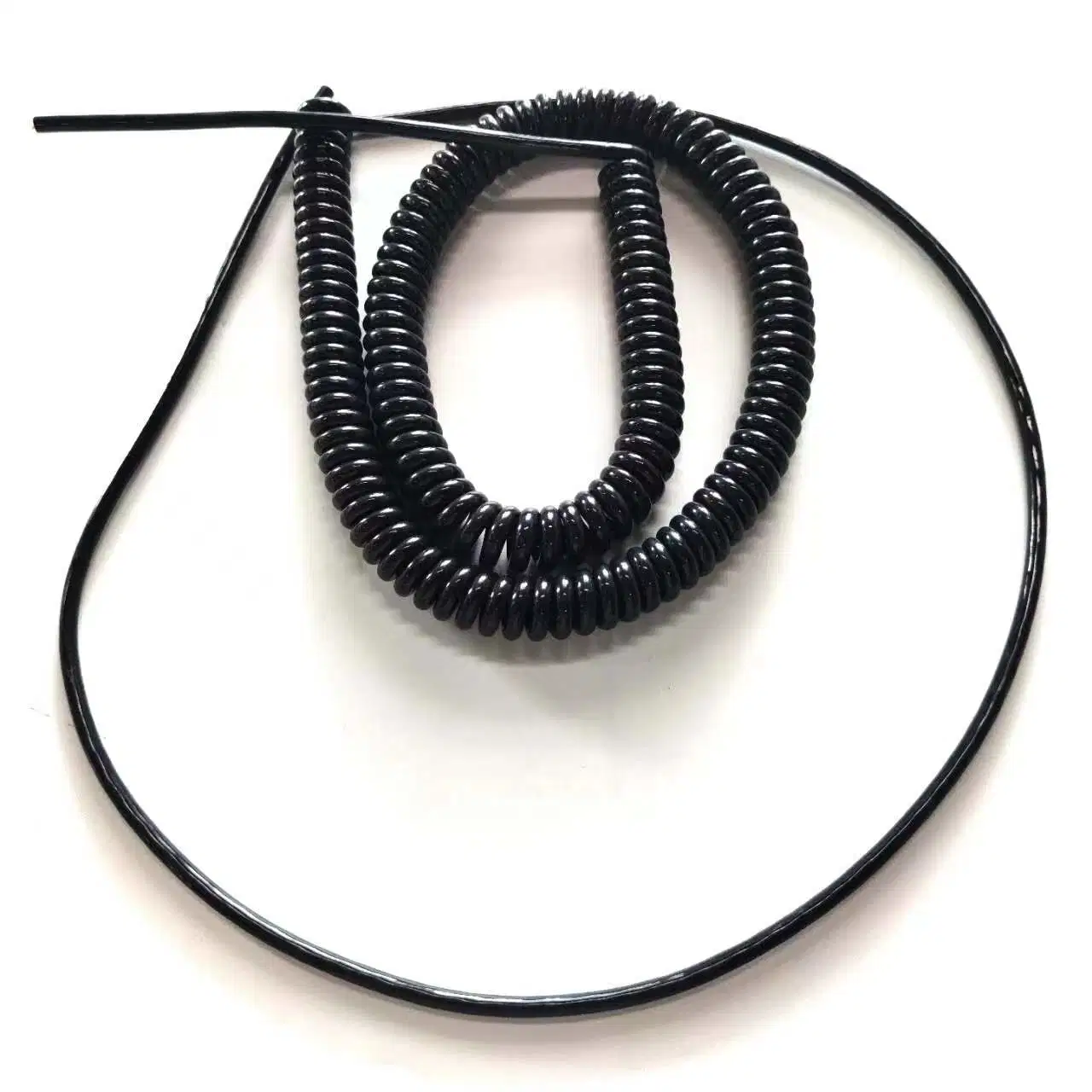 24awg cable de bobina PUR flexible TPU cable eléctrico retráctil Cable espiral rizado