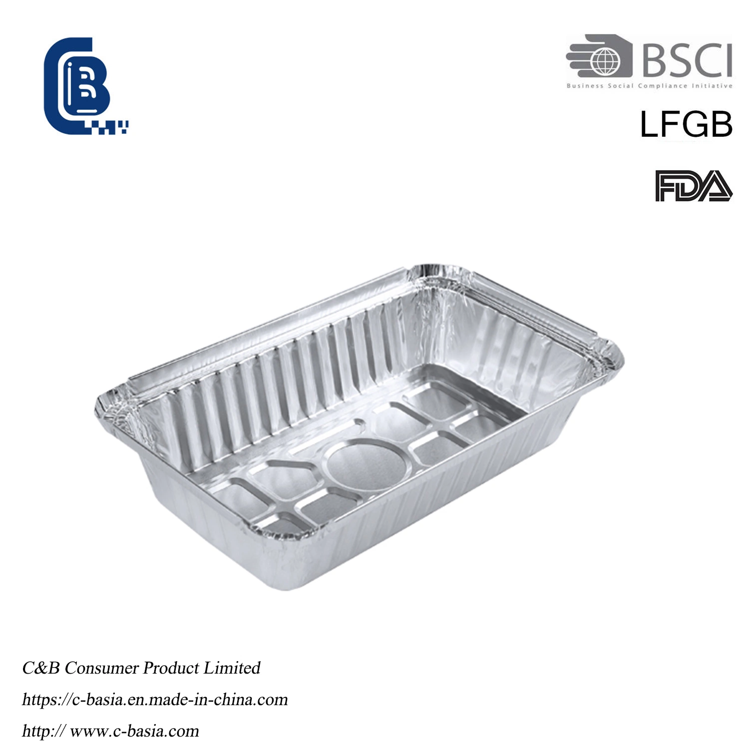 3500 ml de bandeja media desechable, recipiente de lámina de aluminio de tamaño medio, utensilios de cocina Cocinas de hornear Cake de Foil, envase de envasado de comida rápida con tapas de Foil