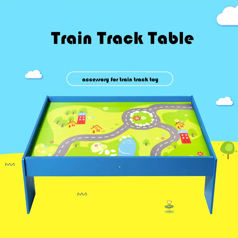 Wooden Train Track Play Table as an Accessory of Train Track Toy