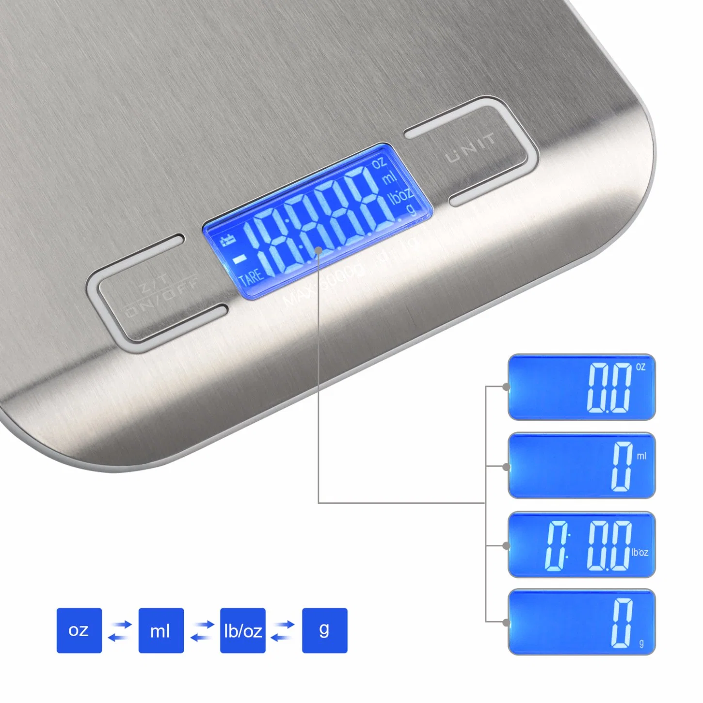 Stainless Steel Waterproof Electronic Scales Kitchen Scale