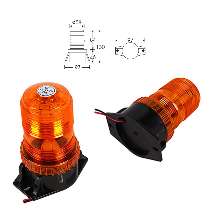 LED do carro elevador farol de flash de luz âmbar elevados de 10-110V EMC retráctil risco superior de indicação de tráfego de emergência piscar a Luz de Aviso de Segurança