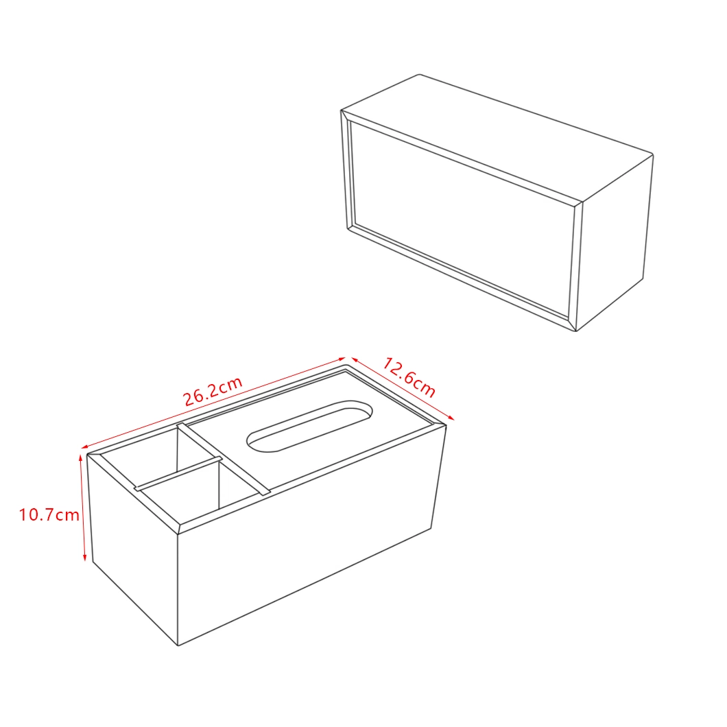 تصميم جديد Wood Multi-Functional Tissue Box Accessories Organizer