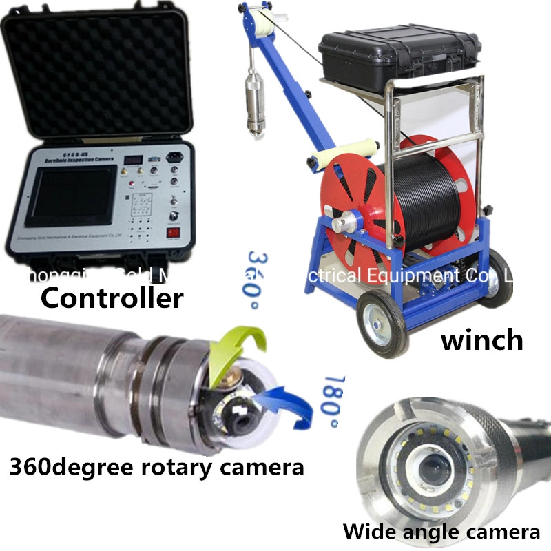 300m 500m 800m 1000m China fábrica de almacenamiento USB pozo Cámara de inspección Cámara de vídeo de perforación Cámara de TV de agujero subterráneo Cámara de estudio
