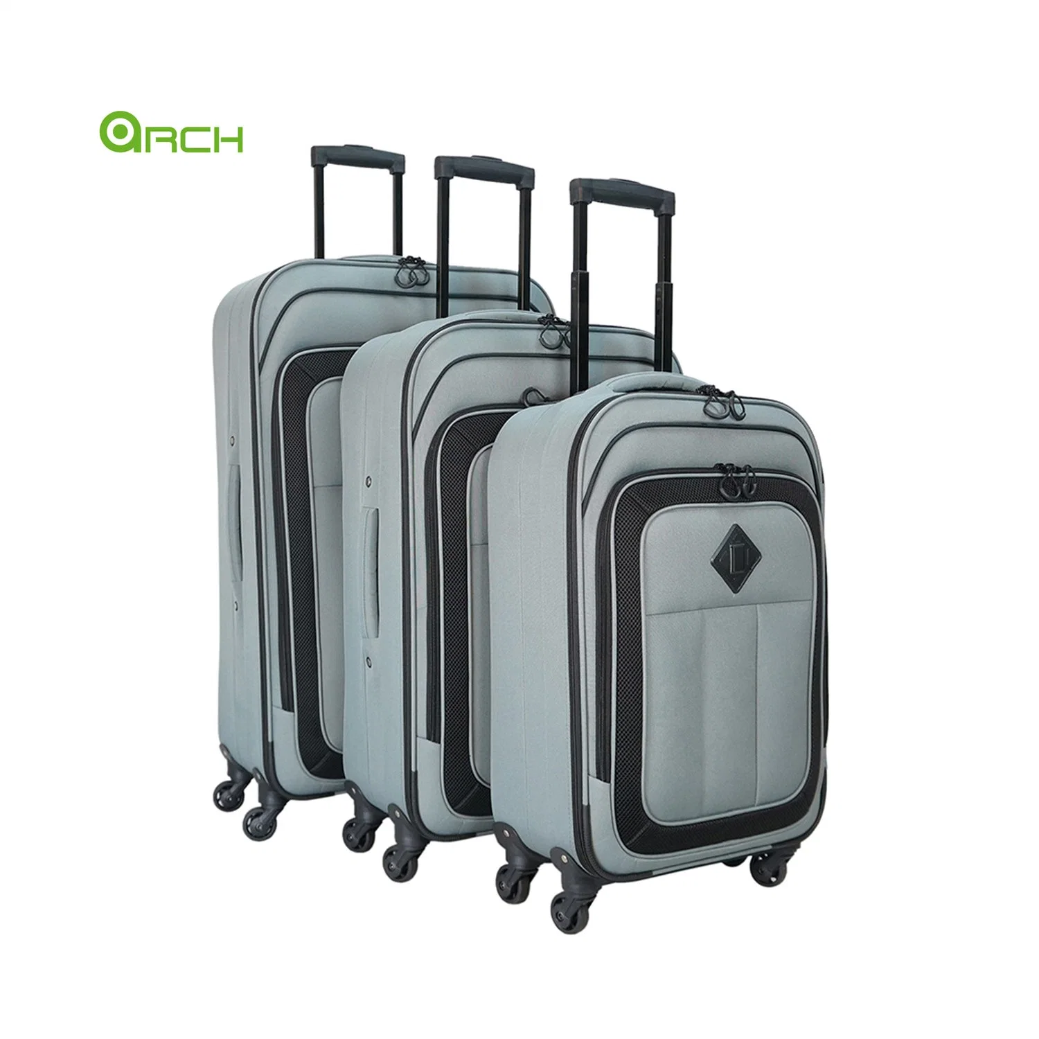 20" 24" 28" 3PCS mis à la mode avec les roues de bagages économique Spinner Big Pocket