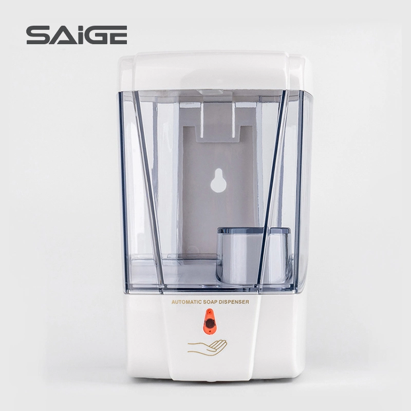 منظف اليد للحساس التلقائي البلاستيك Saige Wall Mount 700ML Hotel Plastic موزع الصابون