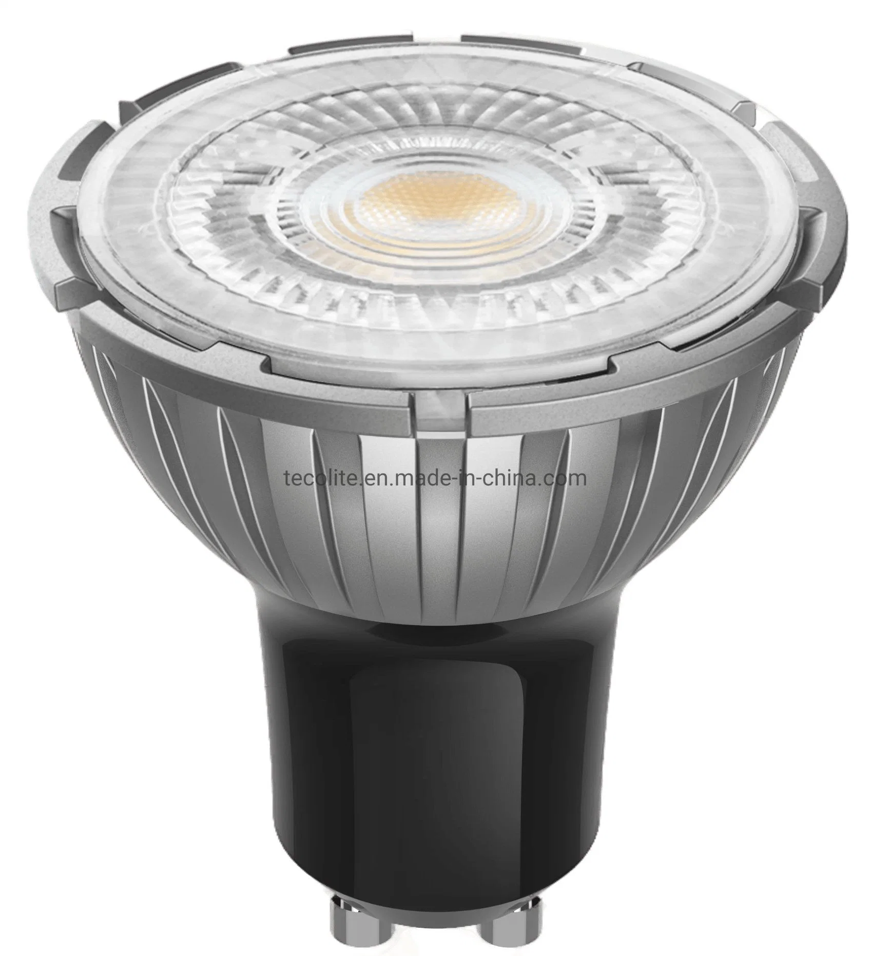 Premium Fin Grey Color 7W 4000K 36D LED atenuable GU10 Foco LED lámpara LED bombilla LED