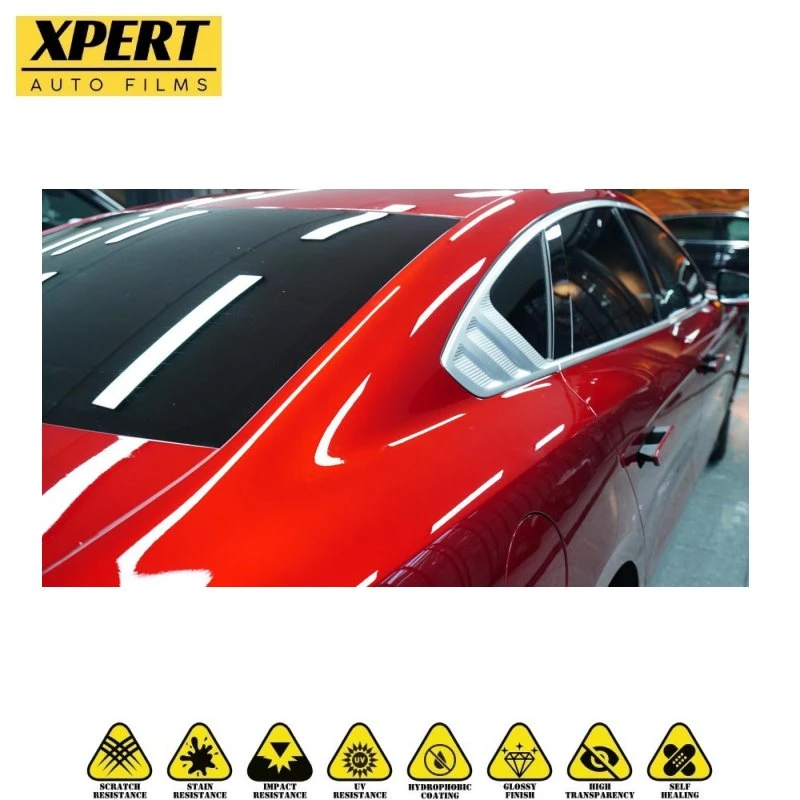 أفلام Xpert Auto Glosser الجودة لامع لامع الطبقة النهائية ذاتية الشفاء الحماية من التآكل المائي ومقاومة للتمزق غلاف سيارة TPU PPF