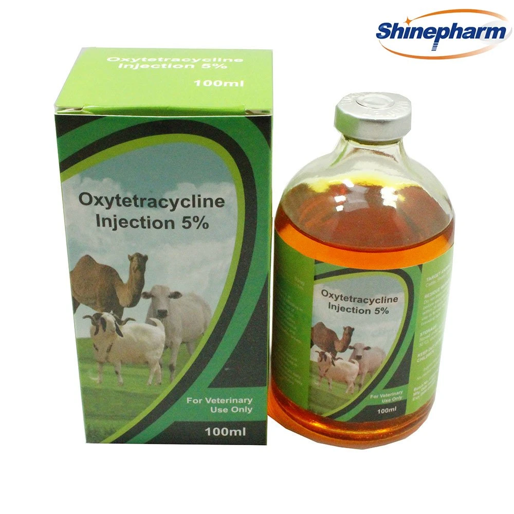 Ветеринарный препарат, окситетрациклин инъекция 5% 100 мл фармацевтическая оптовая торговля