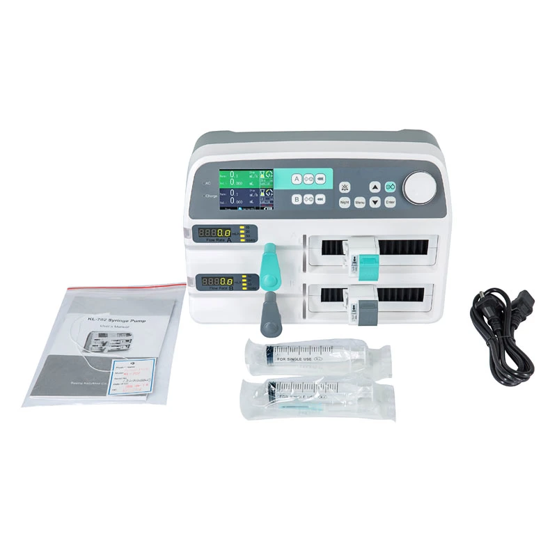 Double Channel Micro Hospital Medical Equipment Portable Syringe Infusion Medical Infusion Pump Medical