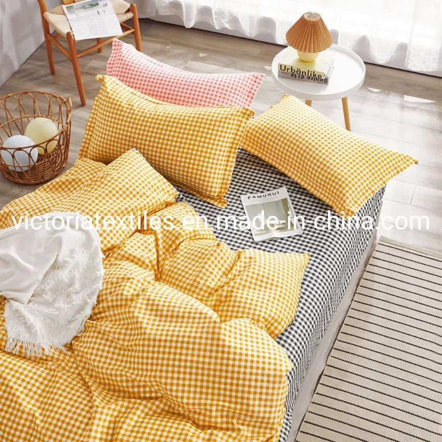 La moda modelos impresos de cama de algodón 100% en una bolsa de 4 piezas Conjunto de hojas de cama