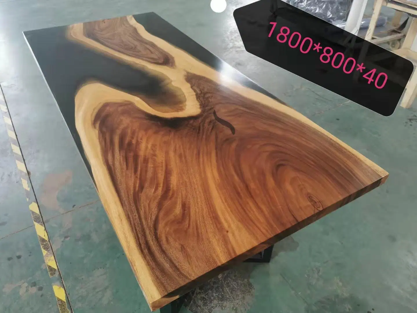 Coffee Table Epoxy Filled Wood Top Resin Table