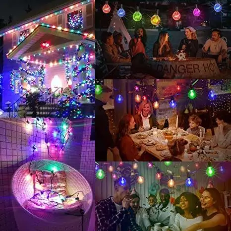 Multi-Color Smart S14 Outdoor String Lights Holiday Festival Party Ornament LED Lighting High Waterproof IP65 100FT