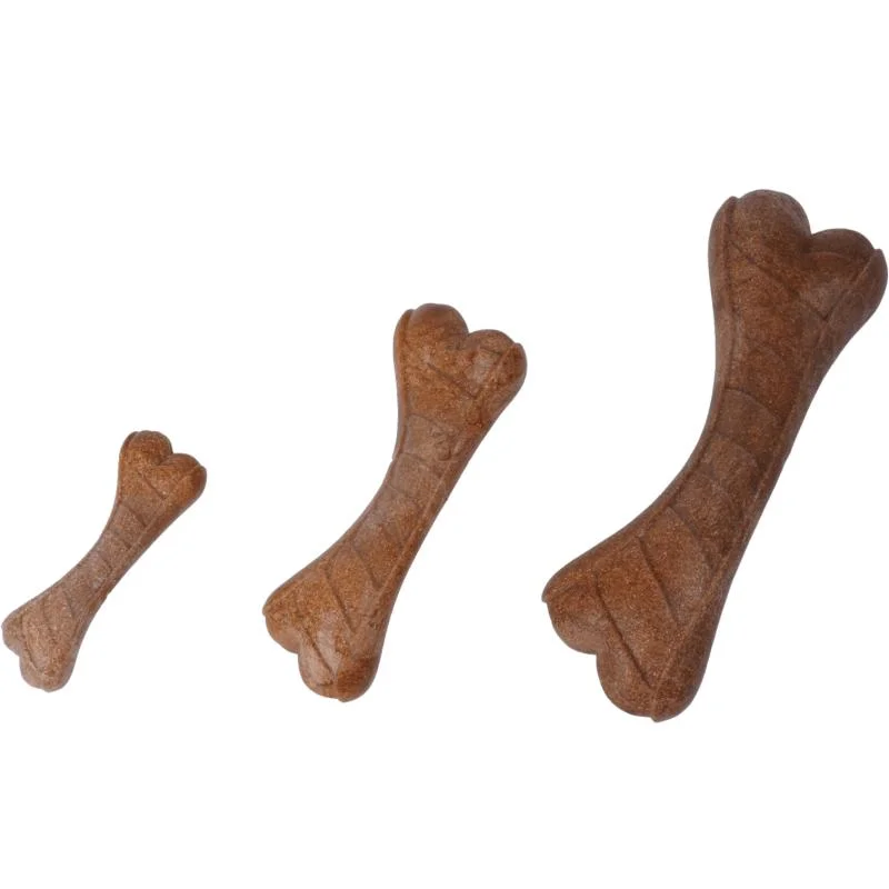 Langlebiger Knochen Unverwüstliches Holz Interaktiver Hund Kauspielzeug Knochen