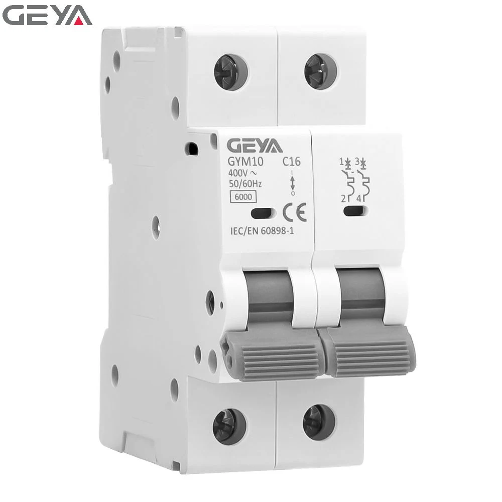 Geya Gym10 2p 6-25A 230V 400V AC DC MCB 1p 2P 3p 4p Schalter Miniatur-Leistungsschalter Mini-Leistungsschalter