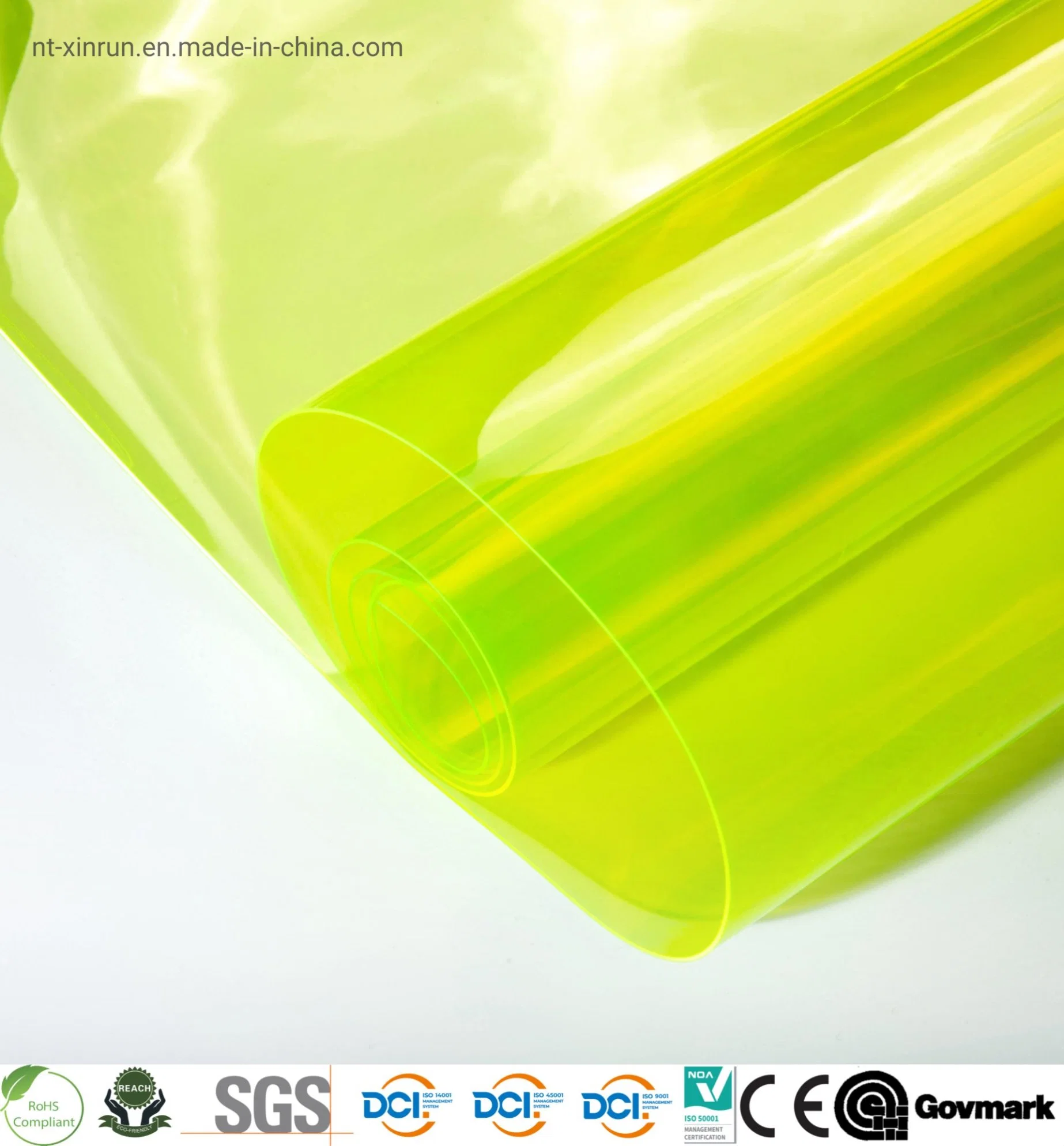 Green Color Super Clear PVC Film