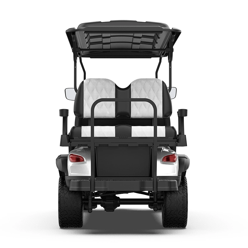 Carrinhos de golfe elétricos off-road de luxo clássicos personalizados de 4 lugares com bateria de lítio legalizados para uso nas ruas.