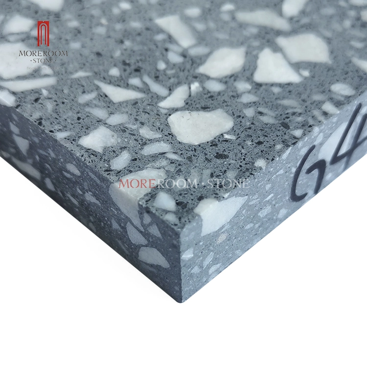 Precast Paving Wall Flooring Decor Colorful Natural Marble Chips Black Grey White Terrazzo Stone