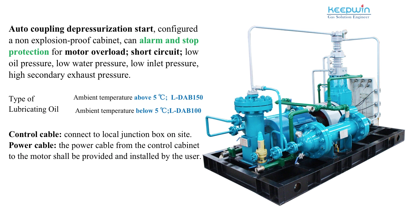 Middle Low Pressure Industrial Compressor Water Chiller Cooled CO2 Gas Compressor