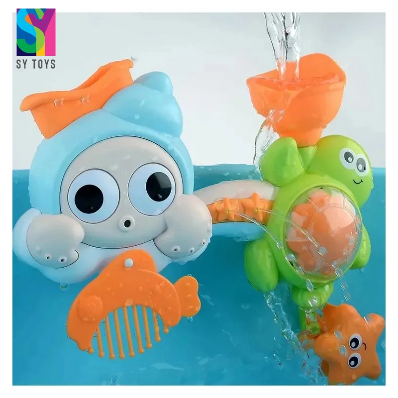 Sy Cartoon Bathroom Game Turtle Marine Animal Bathing Baby Sprinkler Shower Water Toys