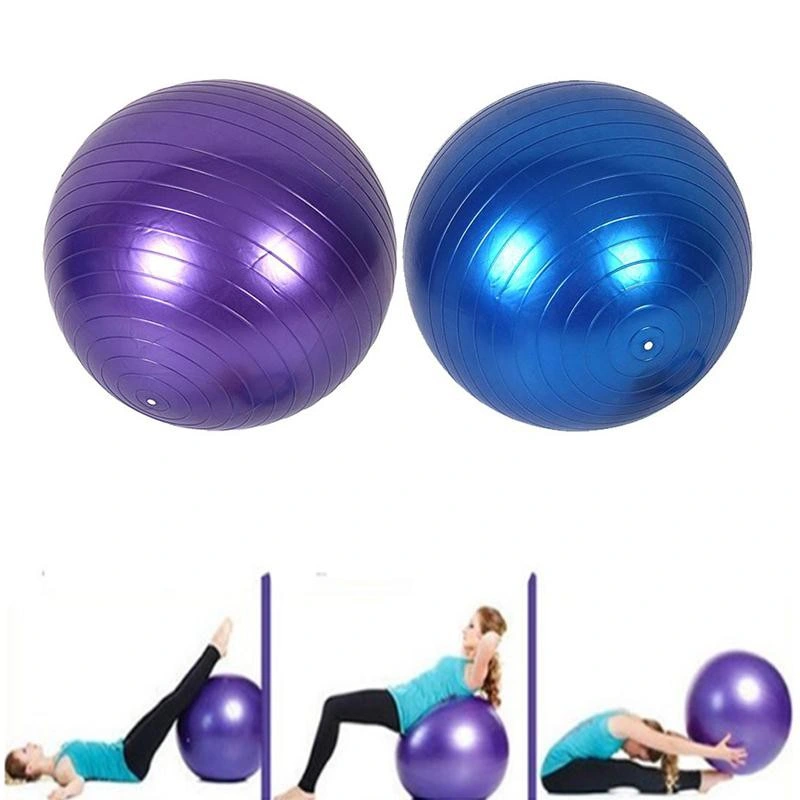 Yugland PVC Yoga Balls Bola Pilates Fitness Gym Balance Exercise Pelota De Yoga Massage Ball 55cm Customize Logo Yoga Balll