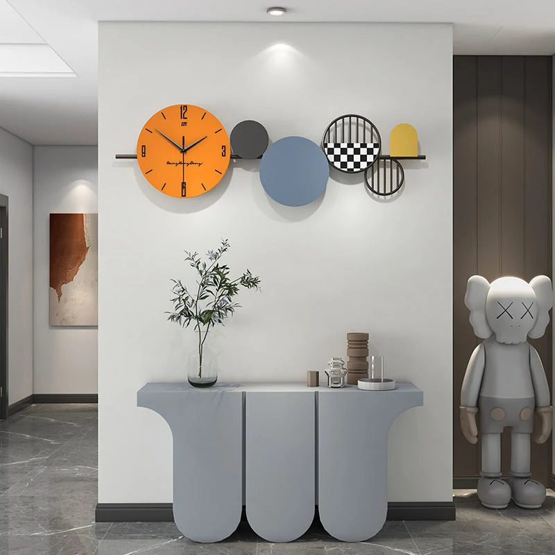 Nuevo reloj de pared de metal grande Reloj de pared decorativo minimalista de los países nórdicos de Salón Hogar Decoración de pared