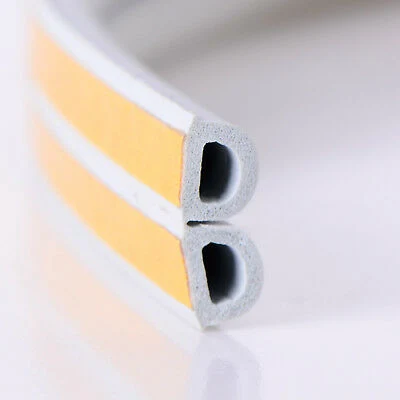 White D Shape Drught Seal Adhesive Foam Rubber Sealing Strip