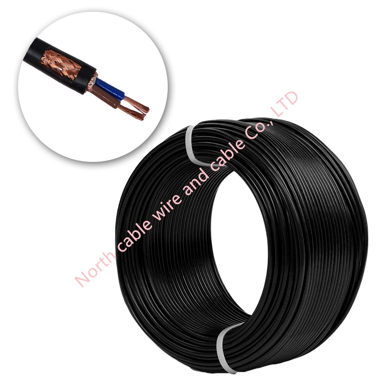 Rvvp Twisted Shielded Wire OFC Conductor Copper Access Control Video (Vídeo de controlo de acesso de cobre) Cabo de controlo de intercomunicador PVC CE para Venda 12 Core 0,3 mm Preto