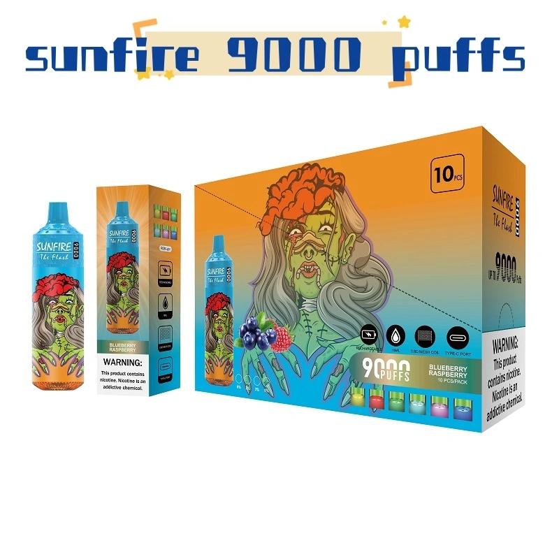 Sunfire 8000 I Cabo de cigarros eletrónicos descartáveis altamente recomendado novo Caneta de Pape descartável chegada 12000 9000 puffs preço por grosso