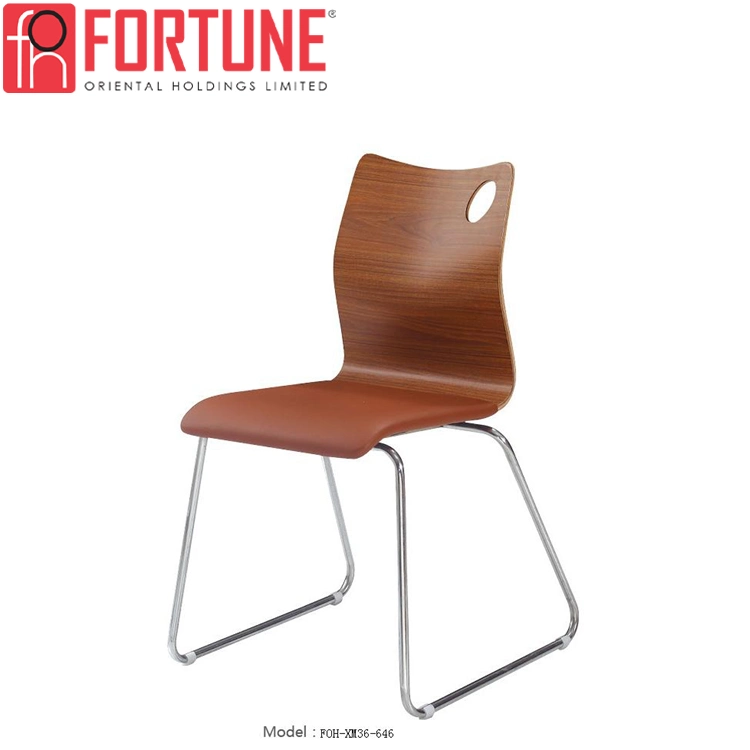 Commercial Stainless Steel Restaurant Chairs Wood Design for Siting (FOH-XM43-667)