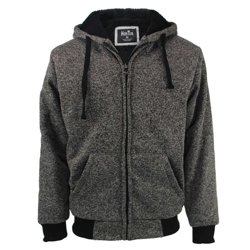 Мужская толпа Sherpa с подкладкой Full Zip Hoddie Hoddie